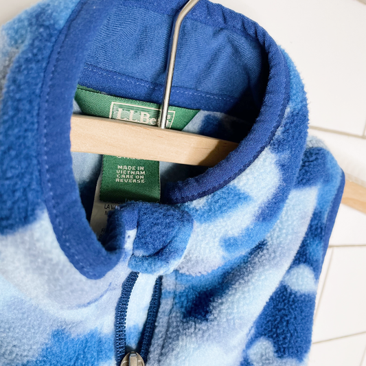 ll bean camo fleece vest - size 2