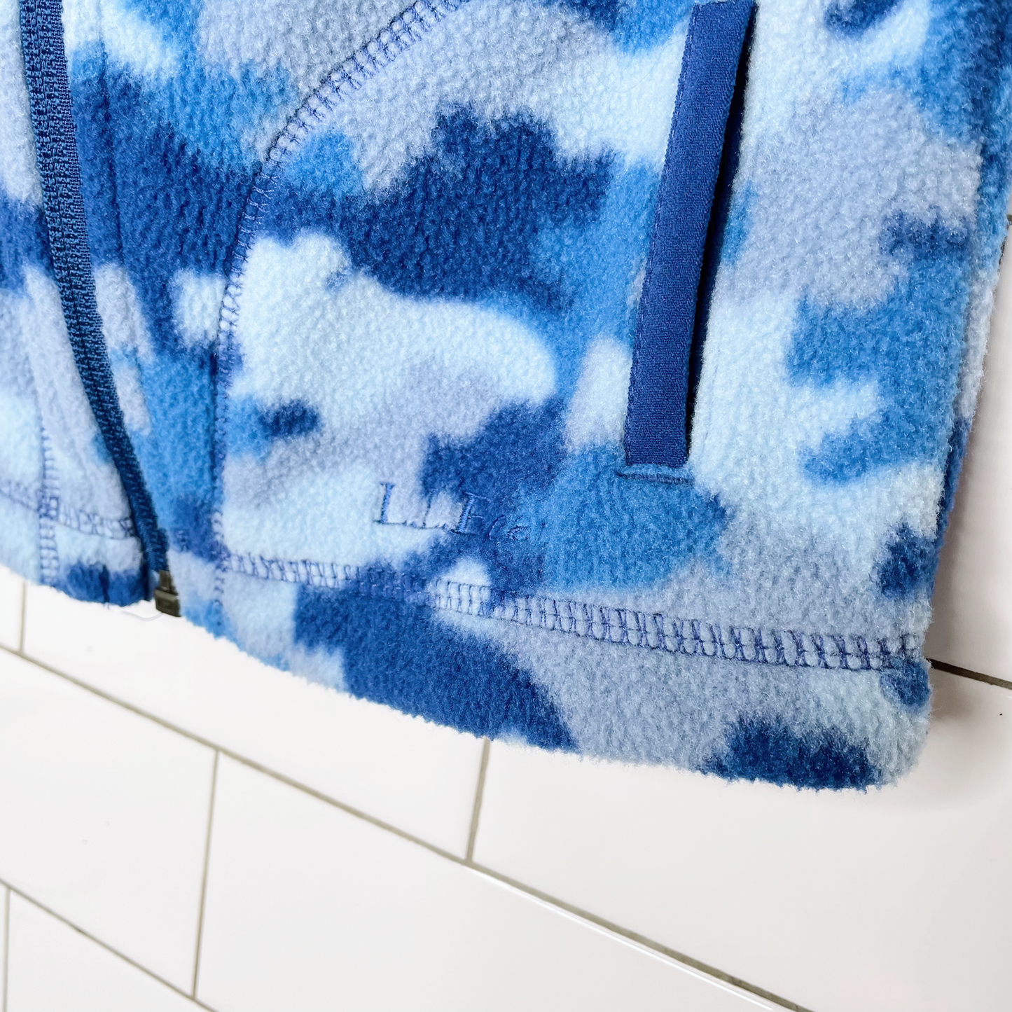 ll bean camo fleece vest - size 2