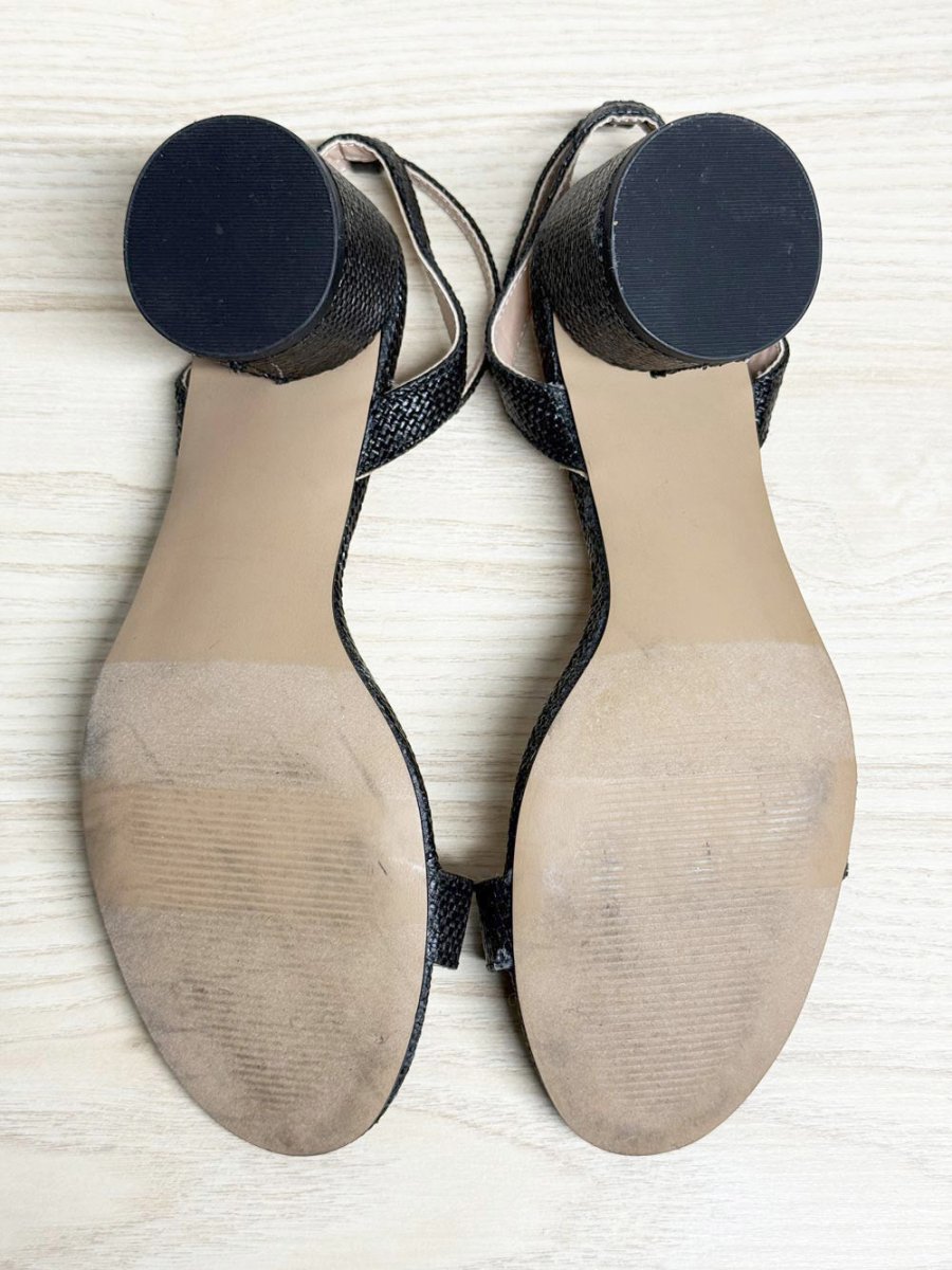 loft raffia block heel pumps | ann taylor - good market thrift store