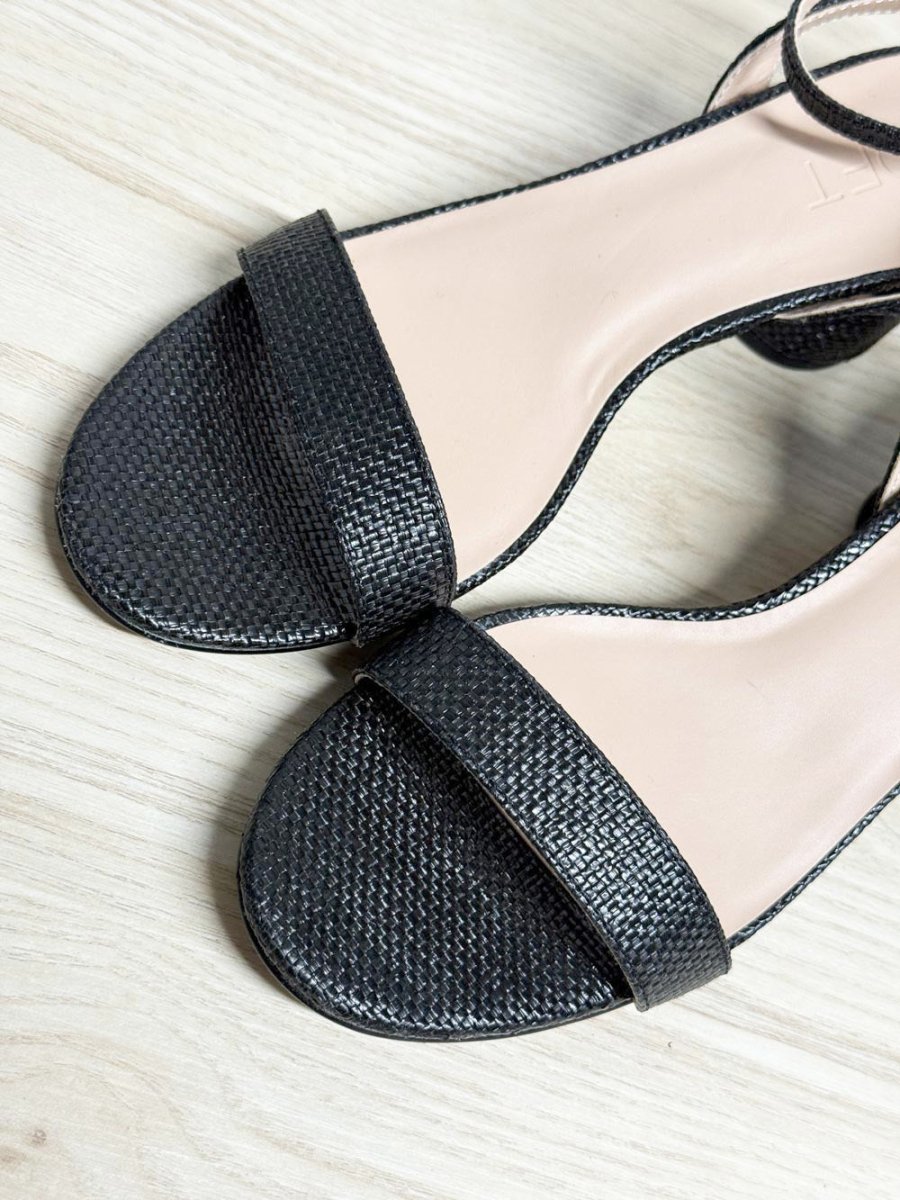 loft raffia block heel pumps | ann taylor - good market thrift store