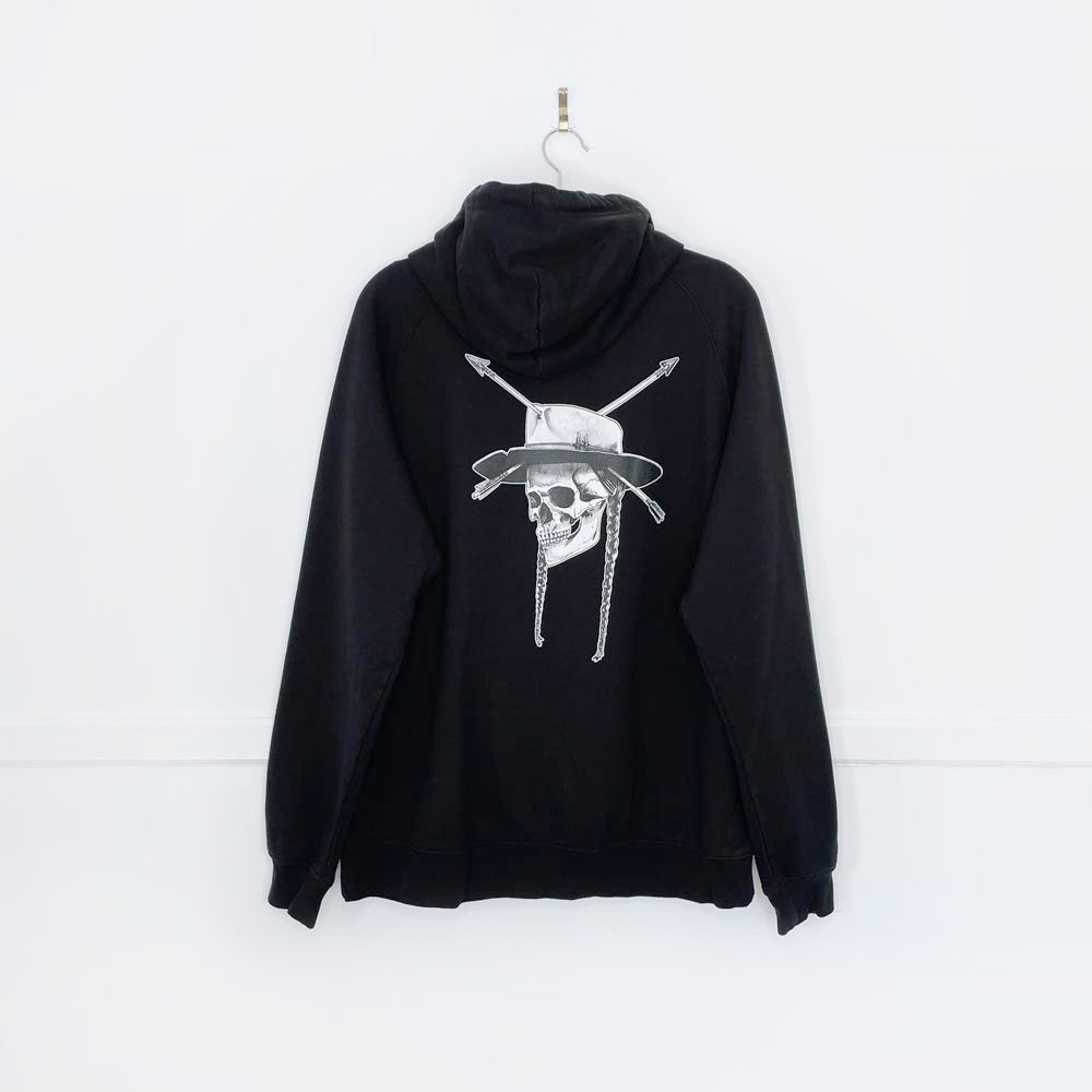 logan staats skull + braids hoodie