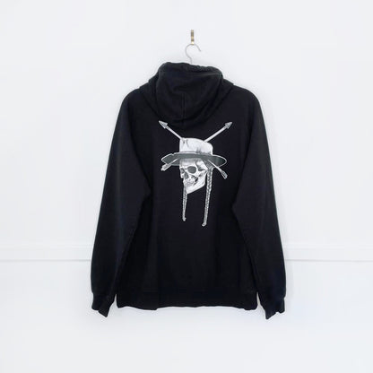 logan staats skull + braids hoodie