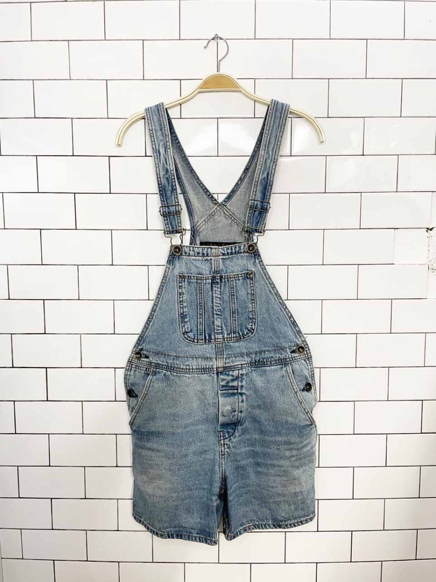 long lost denim overall shorts - good market thrift store