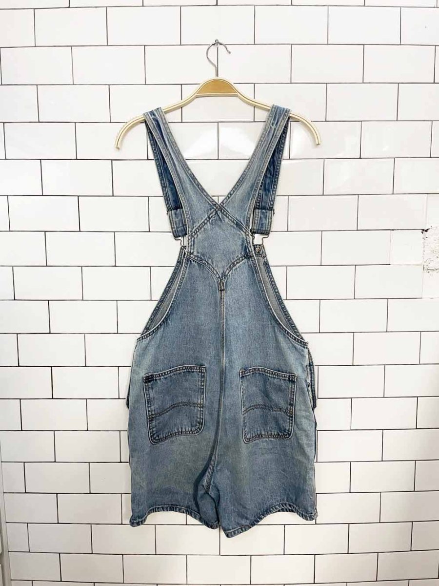 long lost denim overall shorts - good market thrift store