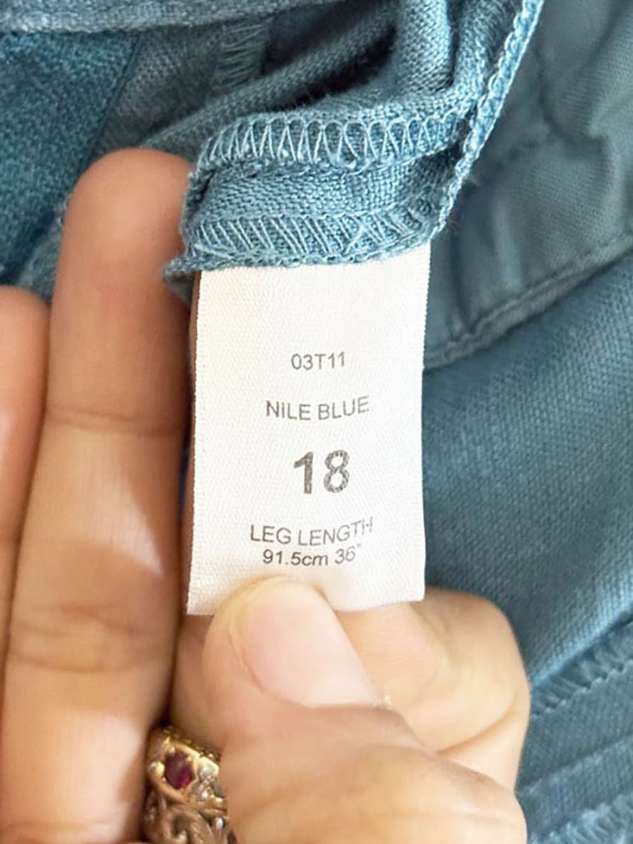 long tall sally 100% linen flat front wide leg pants - good market thrift store