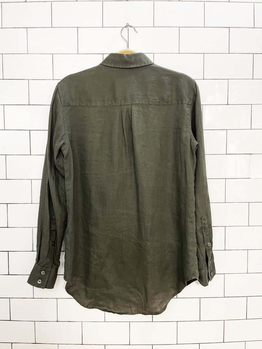 lord & taylor 100% linen full button shirt - good market thrift store