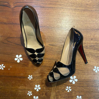 christian louboutin patent leather moira pumps - size 38