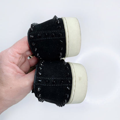 christian louboutin pik roller boat leather spike sneakers