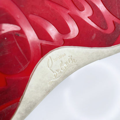 christian louboutin pik roller boat leather spike sneakers