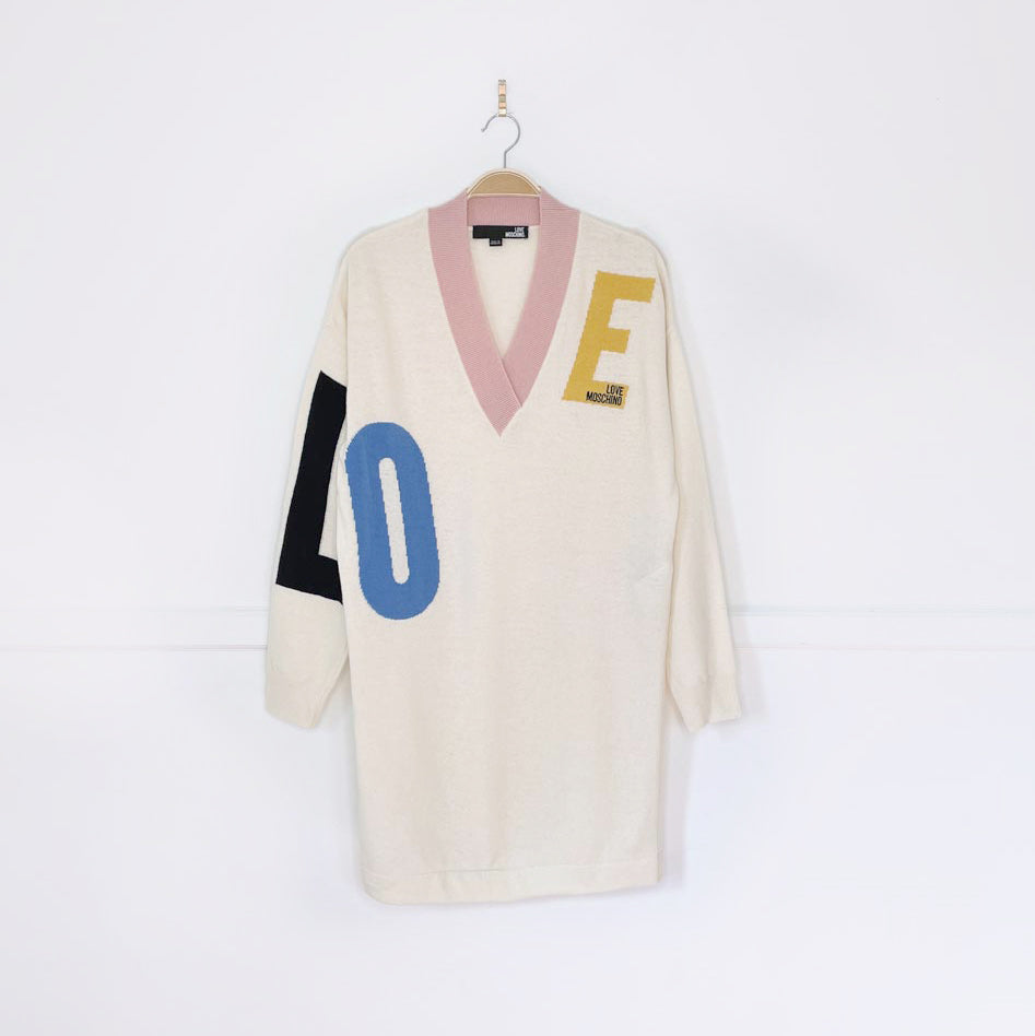 love moschino wool-blend sweater dress