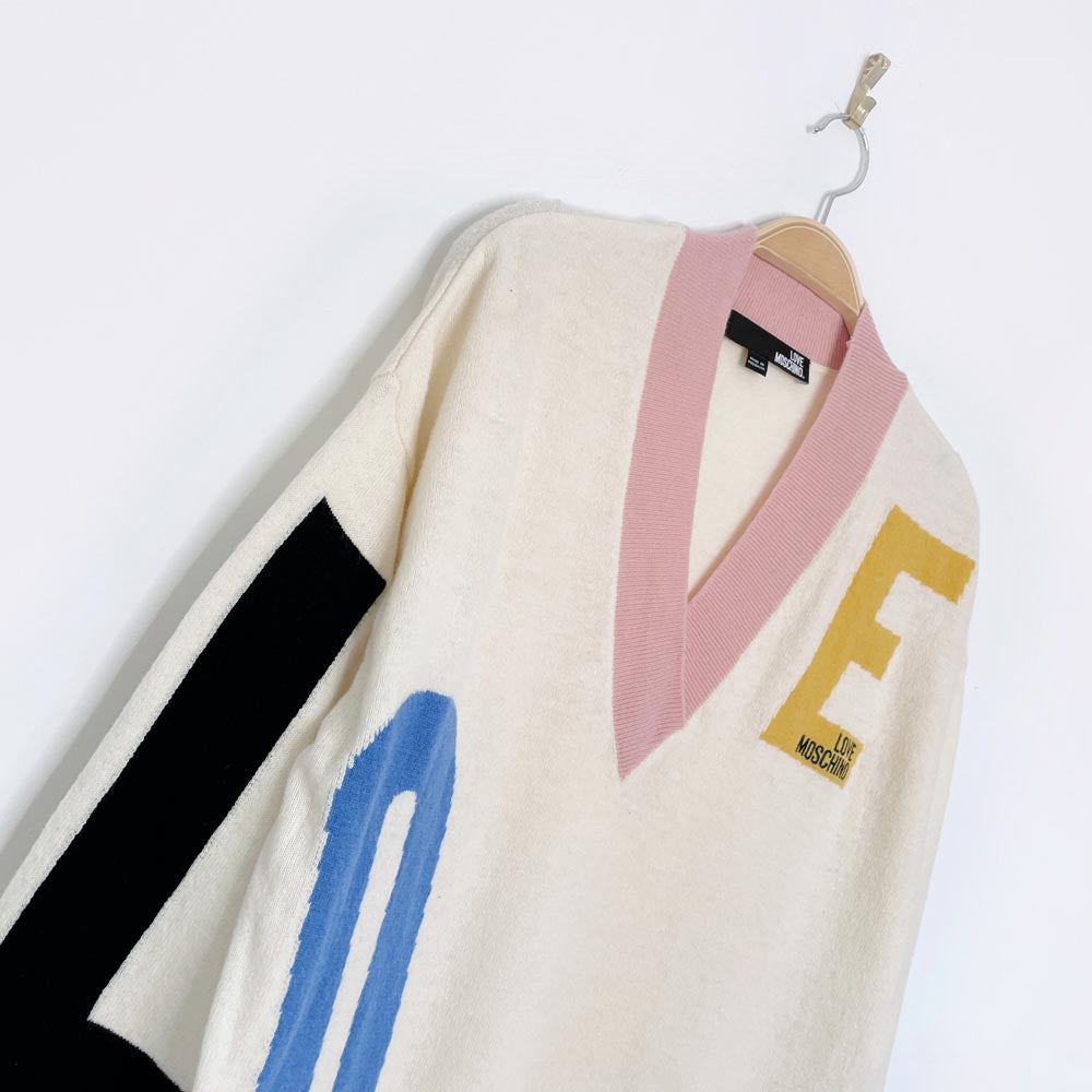 love moschino wool-blend sweater dress