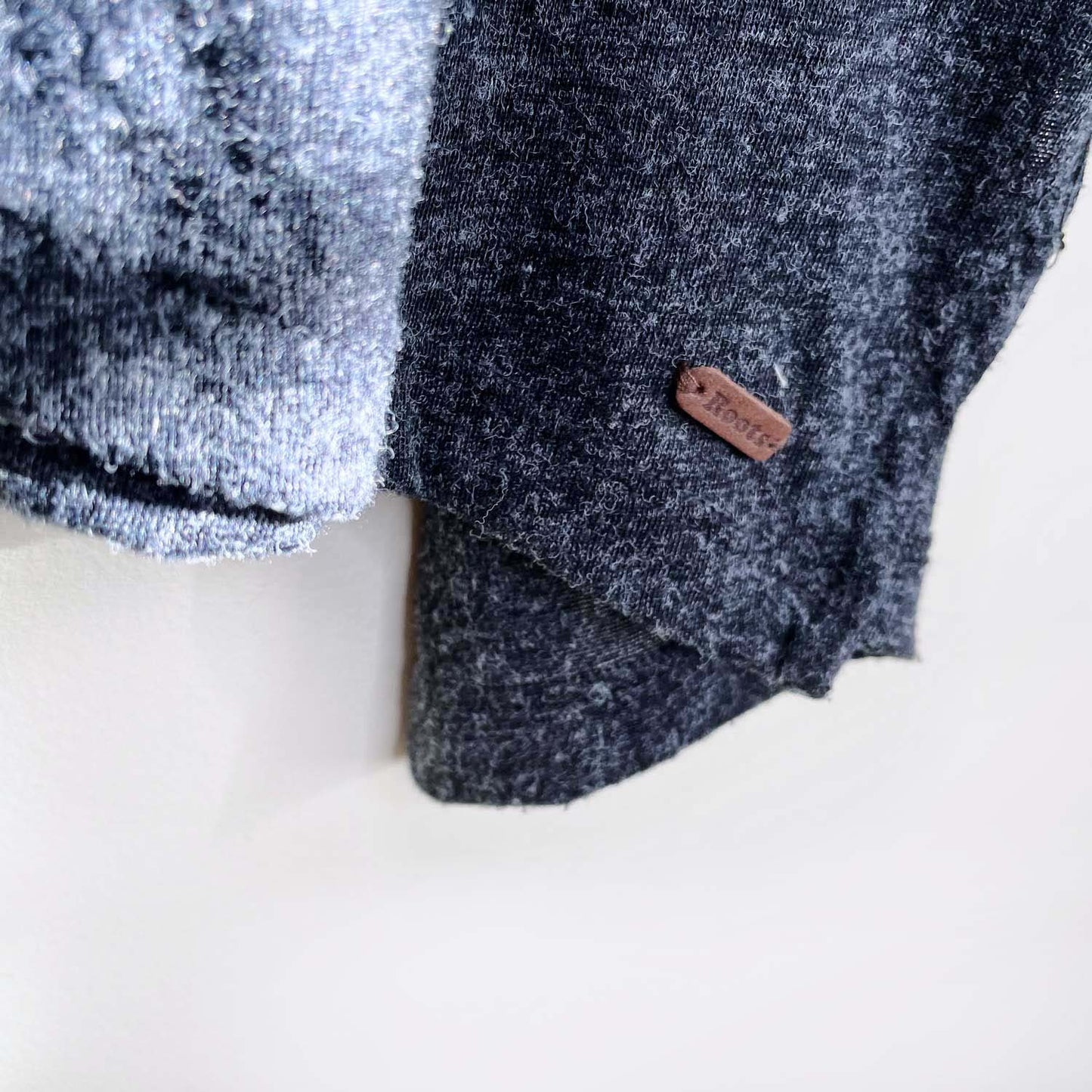 roots charcoal grey long sleeve swing hem shirt - size large