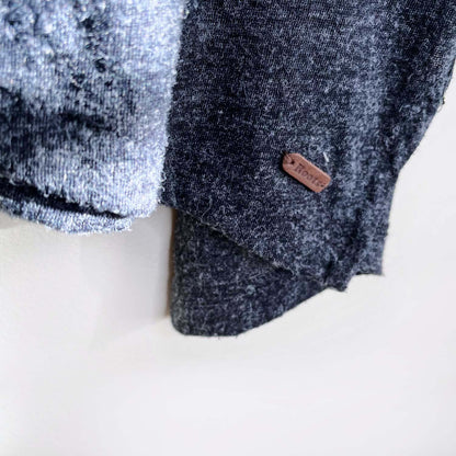 roots charcoal grey long sleeve swing hem shirt - size large