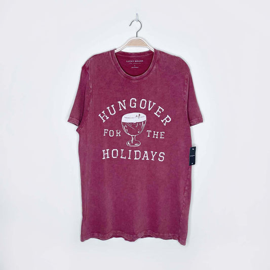 nwt lucky brand hungover for the holidays tee - size large