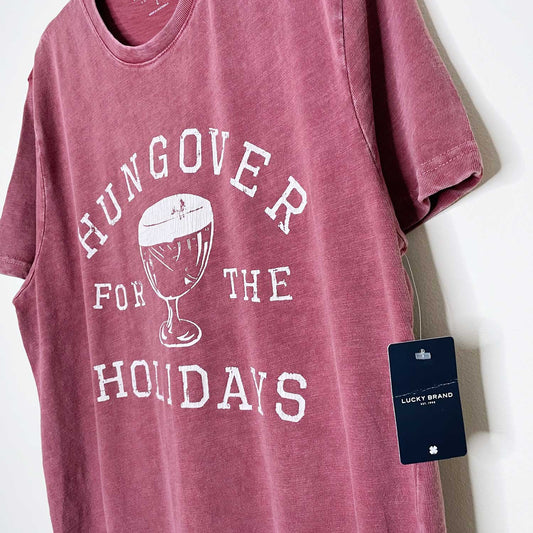 nwt lucky brand hungover for the holidays tee - size large