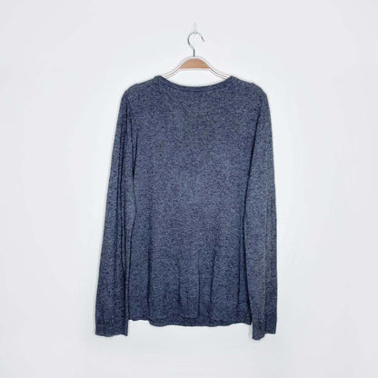 lucy & laurel wool-cashmere blend snow bird knit crew