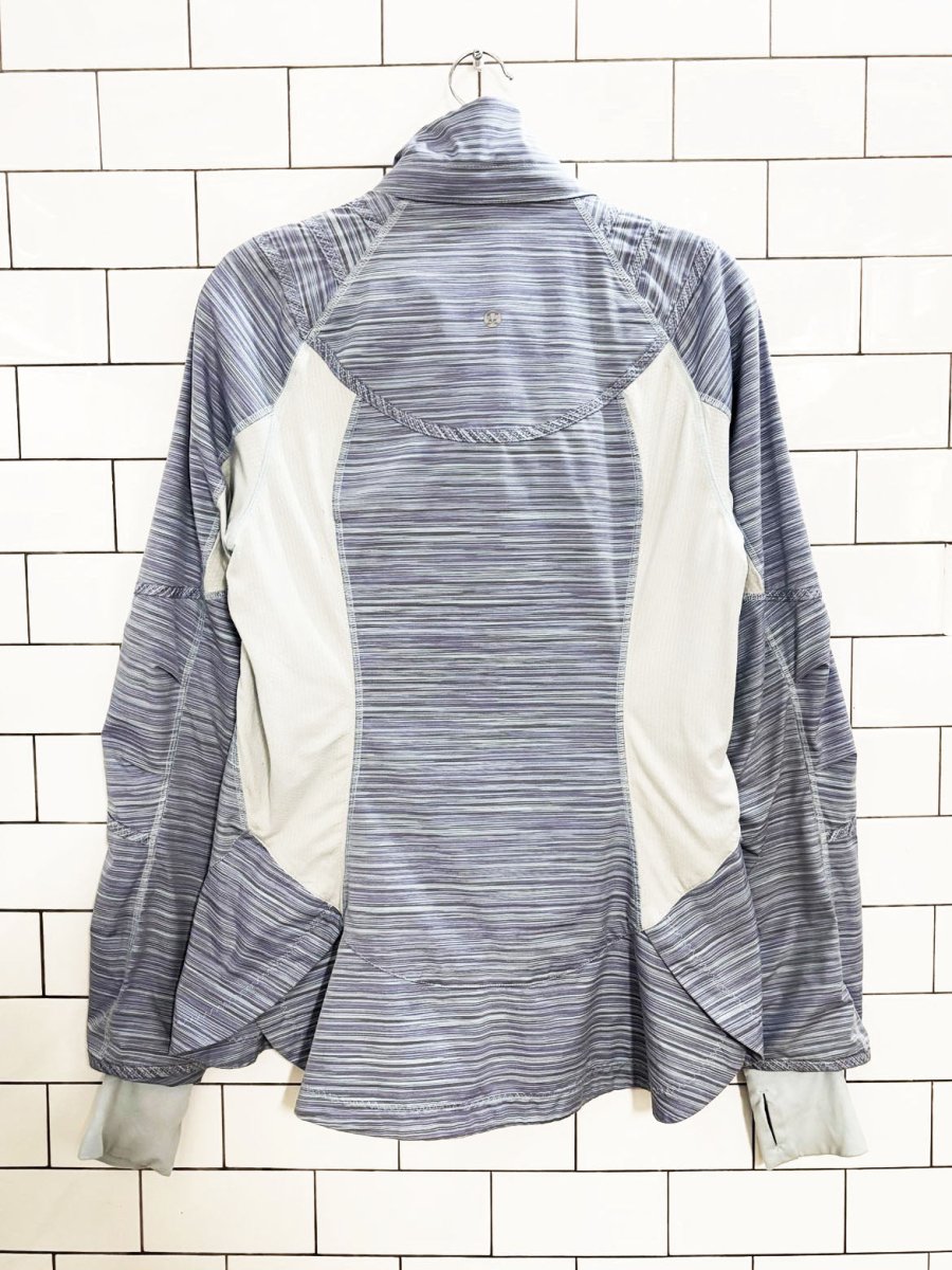 lululemon 2012 run make a break jacket twisted stripe caspian - good market thrift store