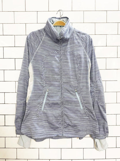lululemon 2012 run make a break jacket twisted stripe caspian - good market thrift store