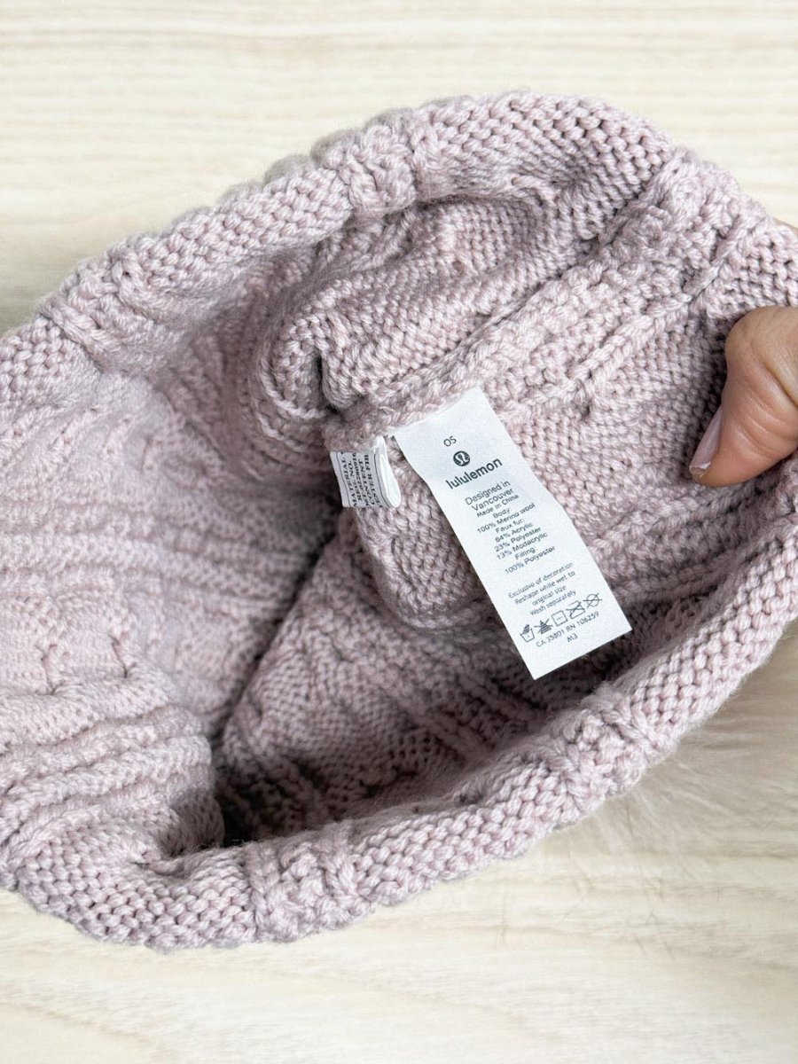 lululemon 2018 merino wool twisted bliss beanie - good market thrift store