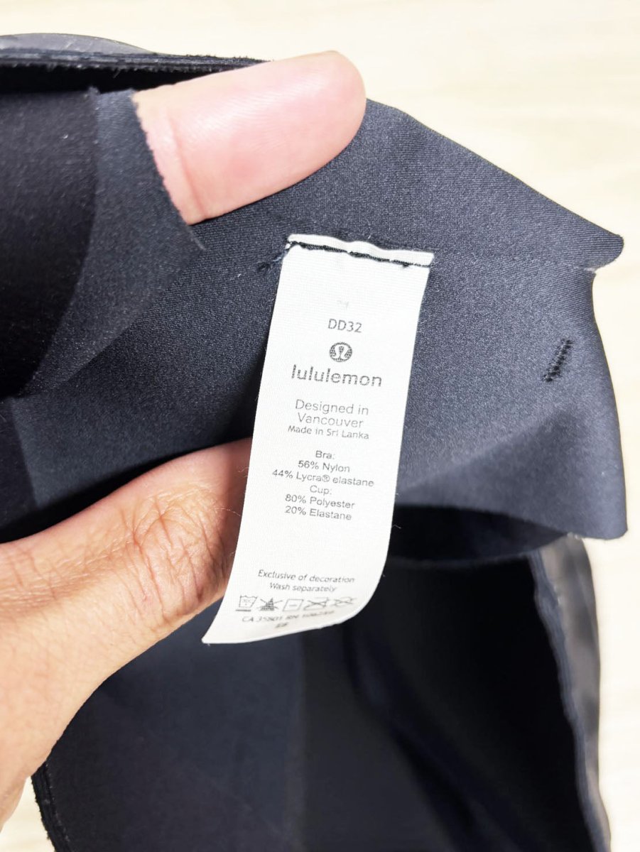 lululemon 2019 enlite zip front bra formation camo deep coal - good market thrift store