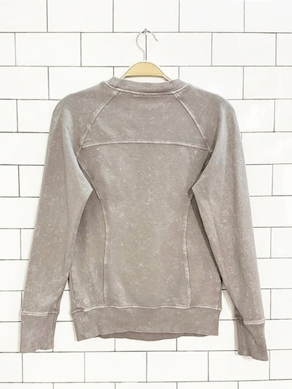 lululemon 2020 scuba crew washed dark chrome sweatshirt | cotton terry - good market thrift store