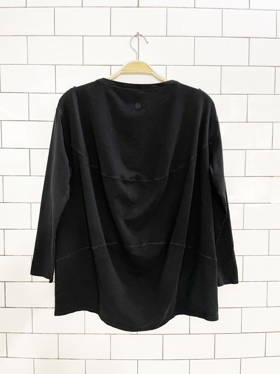 lululemon back in action long sleeve top | nulu - good market thrift store