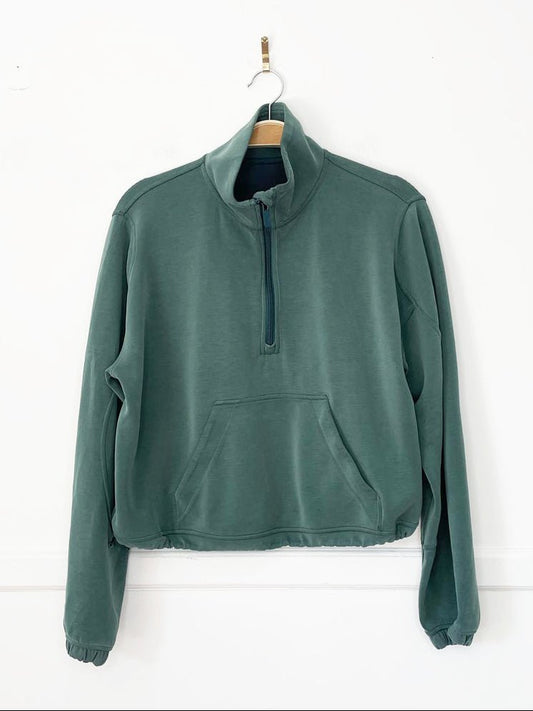 lululemon brushed softstream half zip sweatshirt - good market thrift store