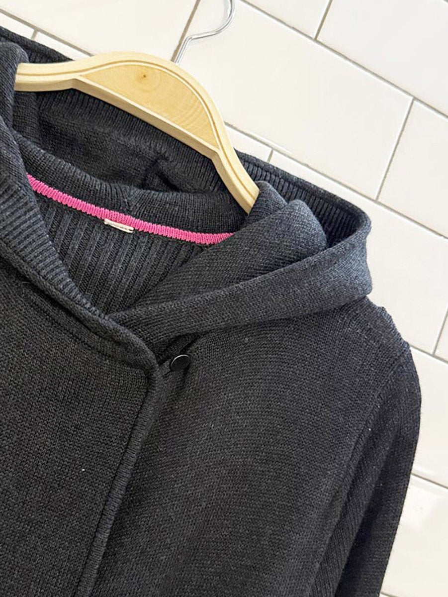 lululemon cashmere - blend piece of mind wrap hooded cardigan| boolux - good market thrift store