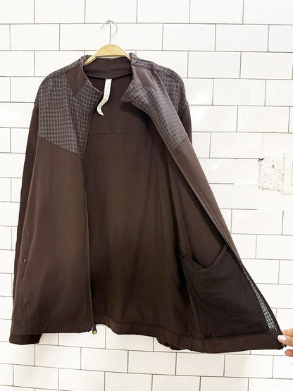 lululemon check detail breathable full zip light jacket - good market thrift store