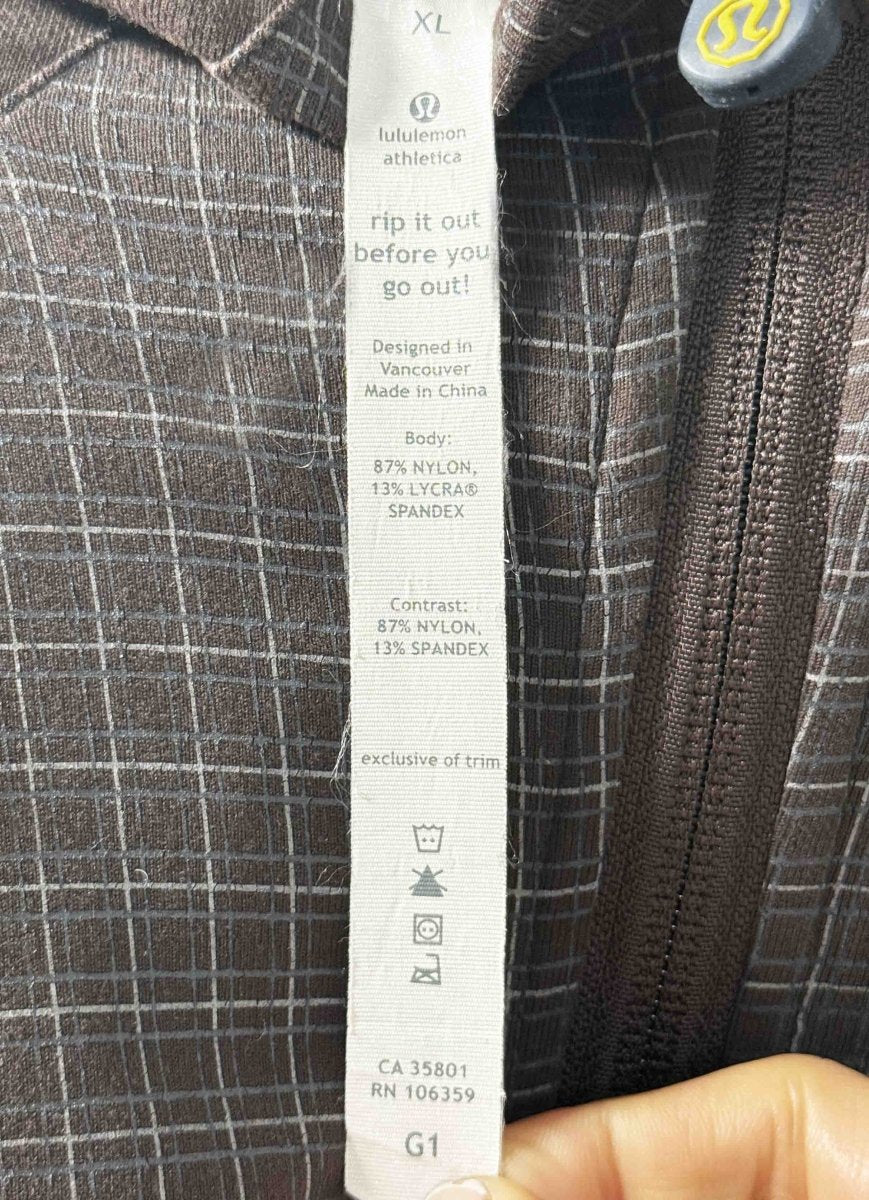 lululemon check detail breathable full zip light jacket - good market thrift store