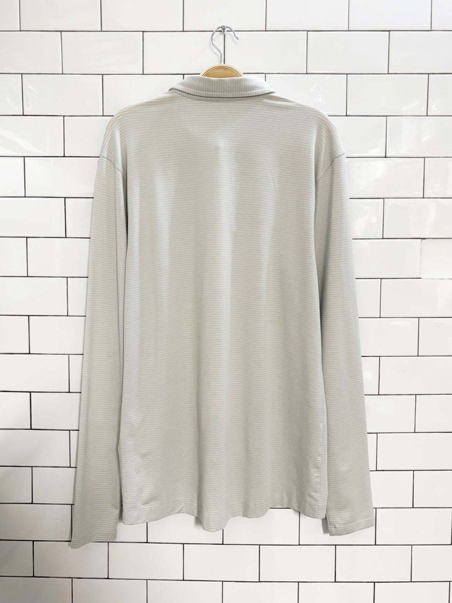 lululemon evolution long sleeve striped polo shirt - good market thrift store