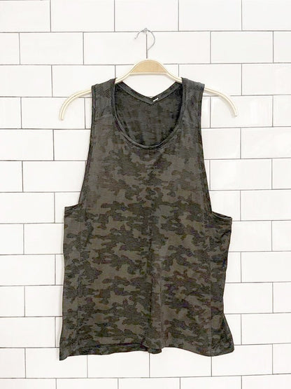 lululemon mesh camo run for days tank | silverescent - good market thrift store