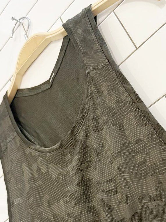 lululemon mesh camo run for days tank | silverescent - good market thrift store