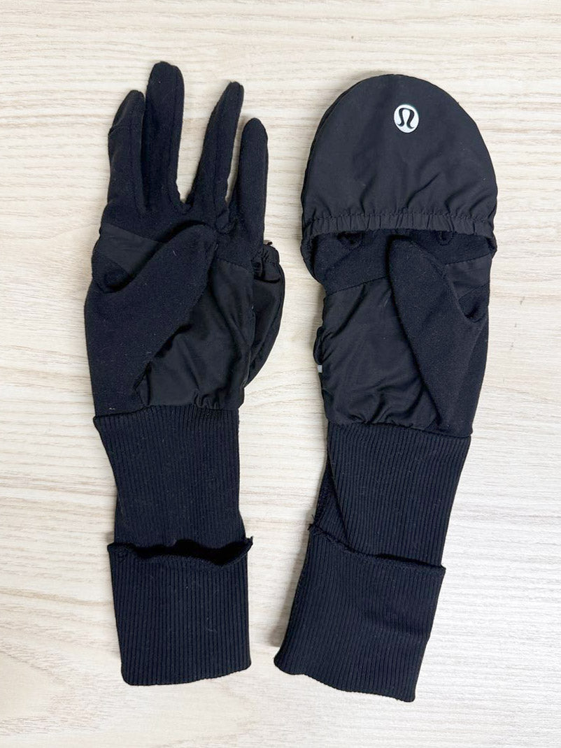 lululemon tech fleece fold - top gloves - good market thrift store