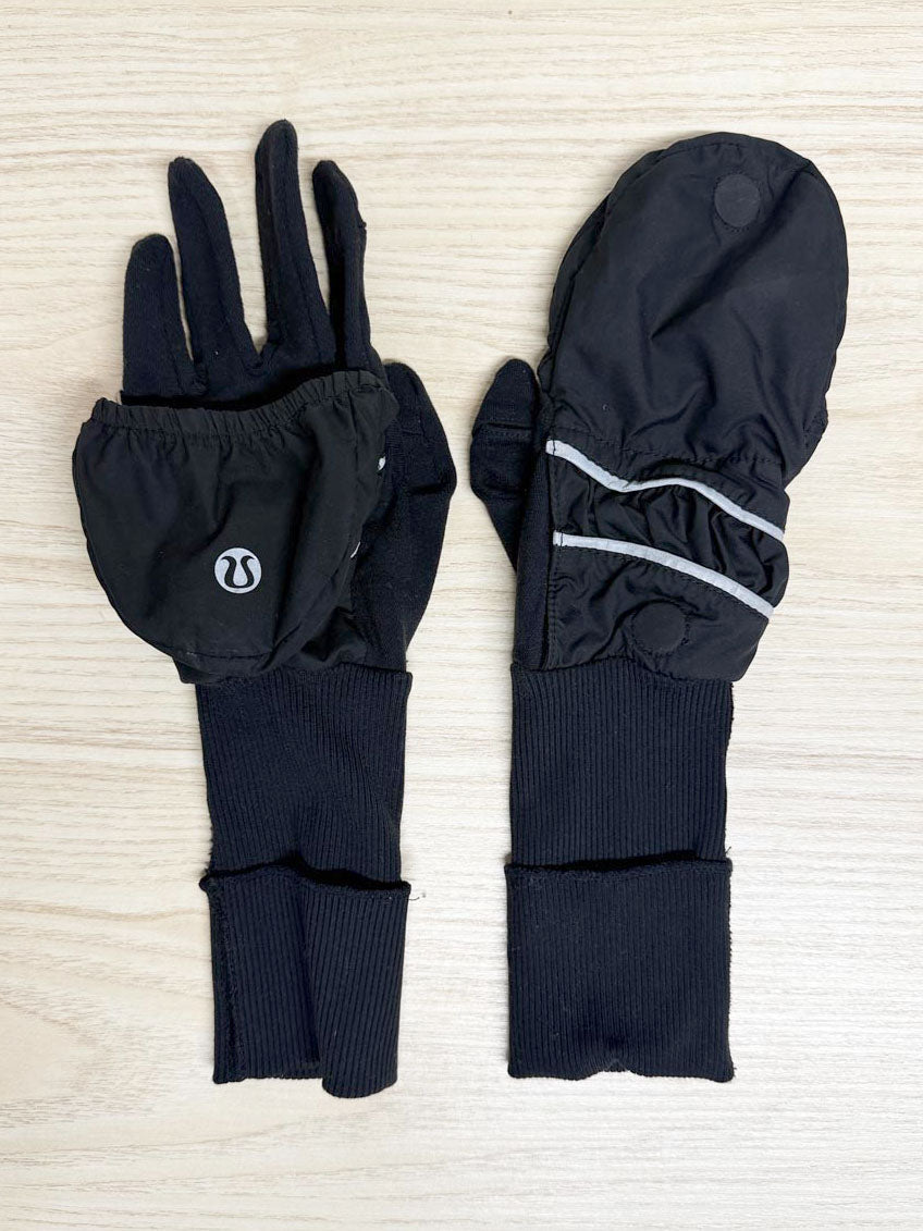 lululemon tech fleece fold - top gloves - good market thrift store
