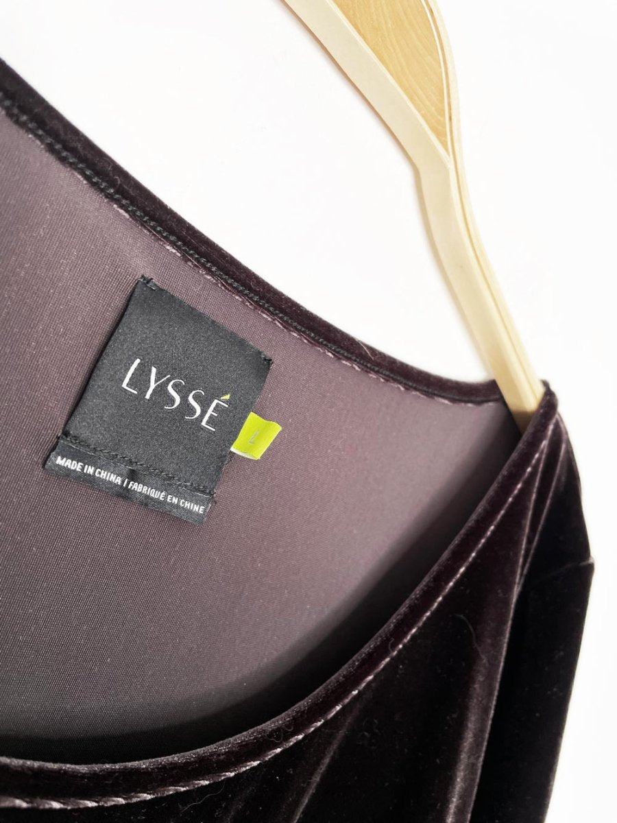 lyssé remy velvet ruffle sleeve top - good market thrift store