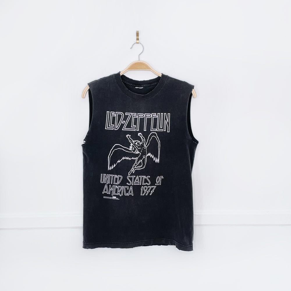 vintage 2004 led zeppelin x bravado x artisands 1977 tour reprint sleeveless tee