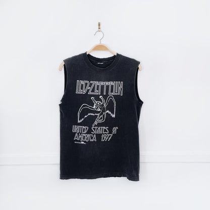 vintage 2004 led zeppelin x bravado x artisands 1977 tour reprint sleeveless tee