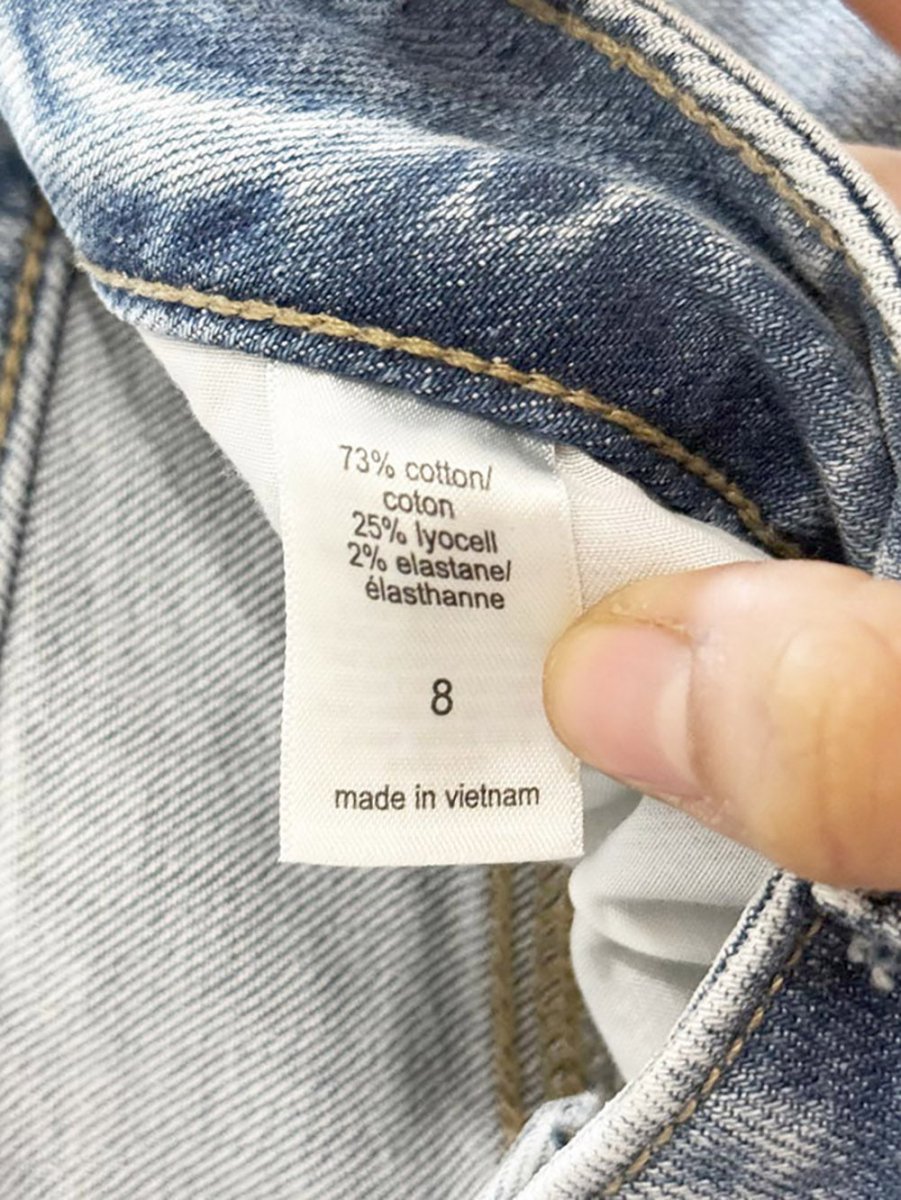 m jeans woven tie belt distressed mid rise crop mom jeans | by maurices - good market thrift store