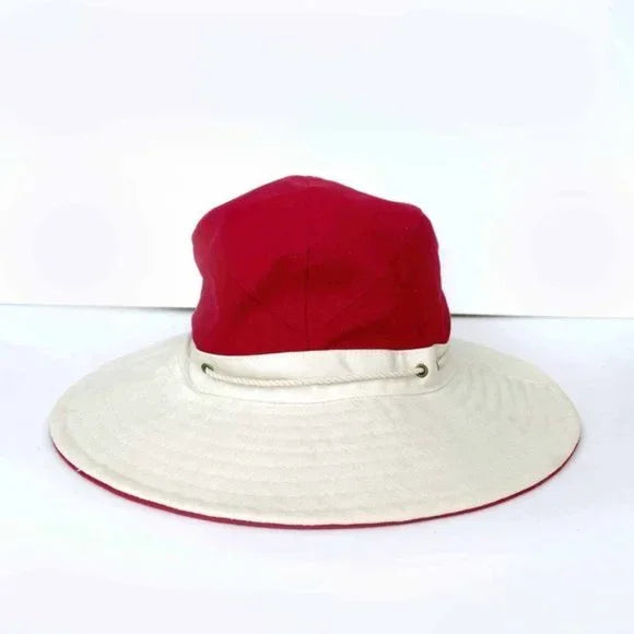 vintage liz claiborne wide brim nautical sun hat