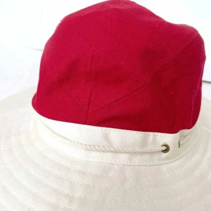 vintage liz claiborne wide brim nautical sun hat