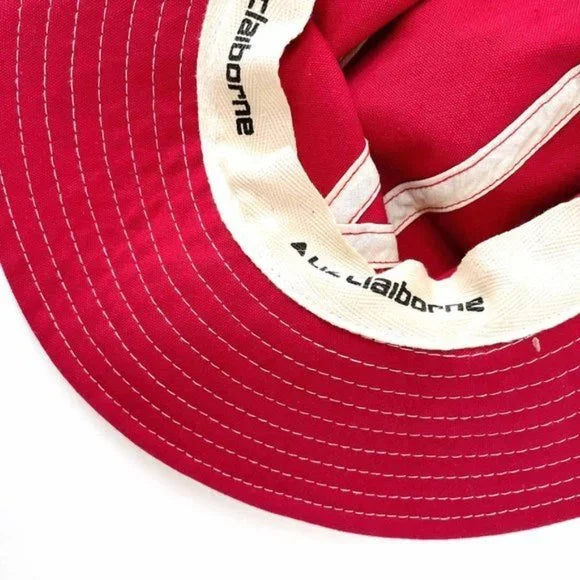 vintage liz claiborne wide brim nautical sun hat