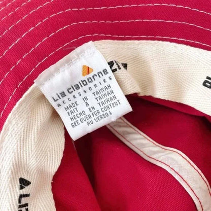 vintage liz claiborne wide brim nautical sun hat