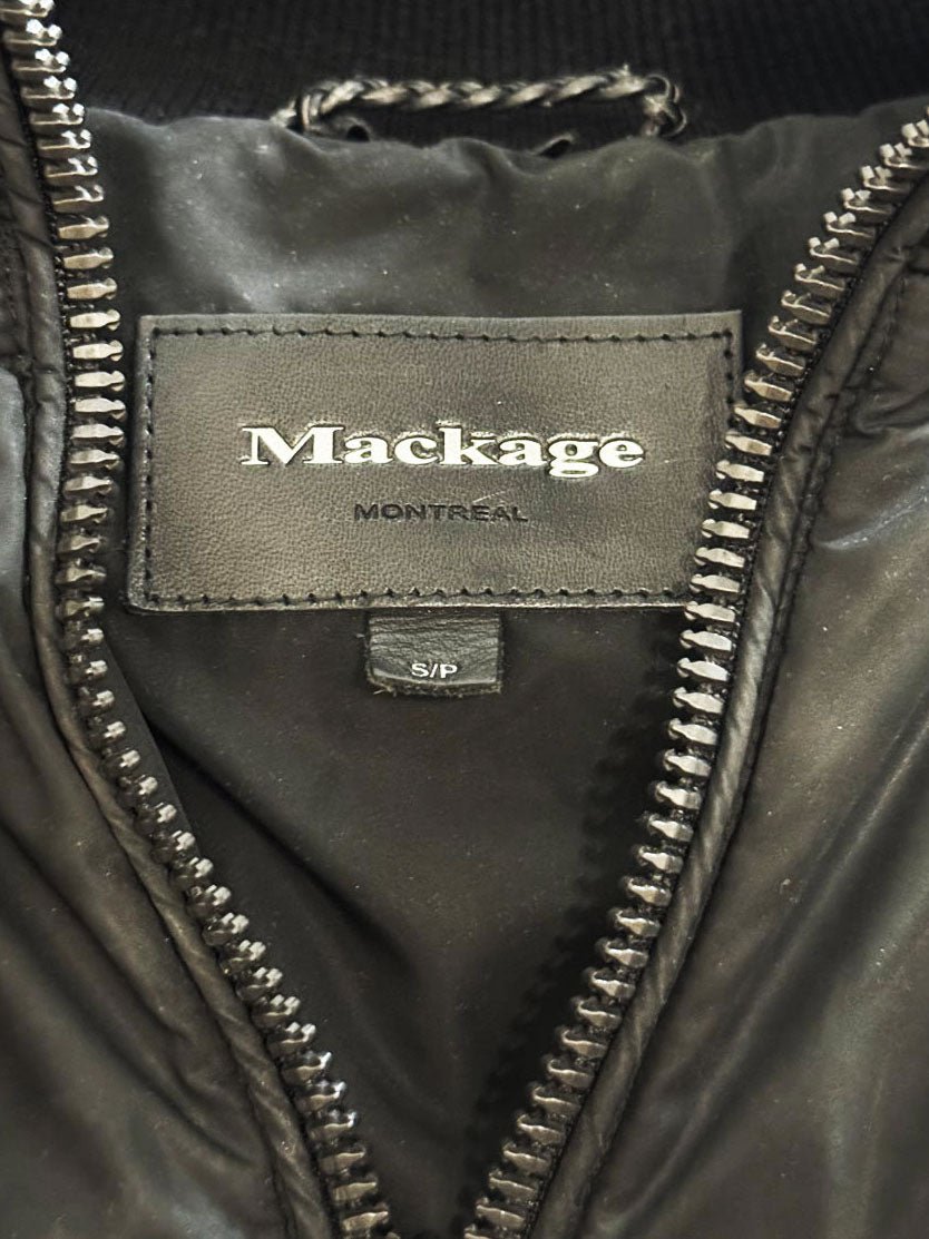 mackage signature raccoon fur collar down parka - good market thrift store