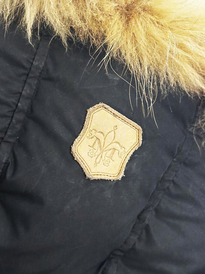 mackage signature raccoon fur collar down parka - good market thrift store