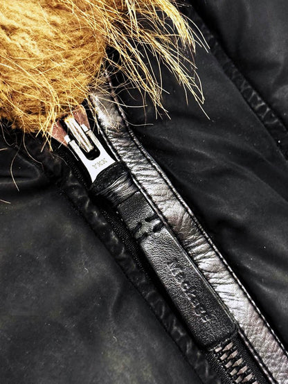 mackage signature raccoon fur collar down parka - good market thrift store