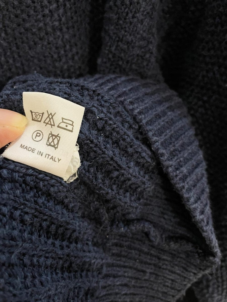 made in Italy linen - blend chunky knit summer cardigan - good market thrift store