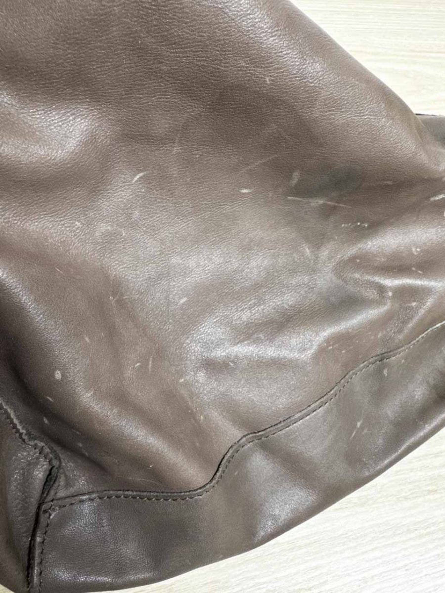 made in Italy soft leather shoulder tote bag - good market thrift store