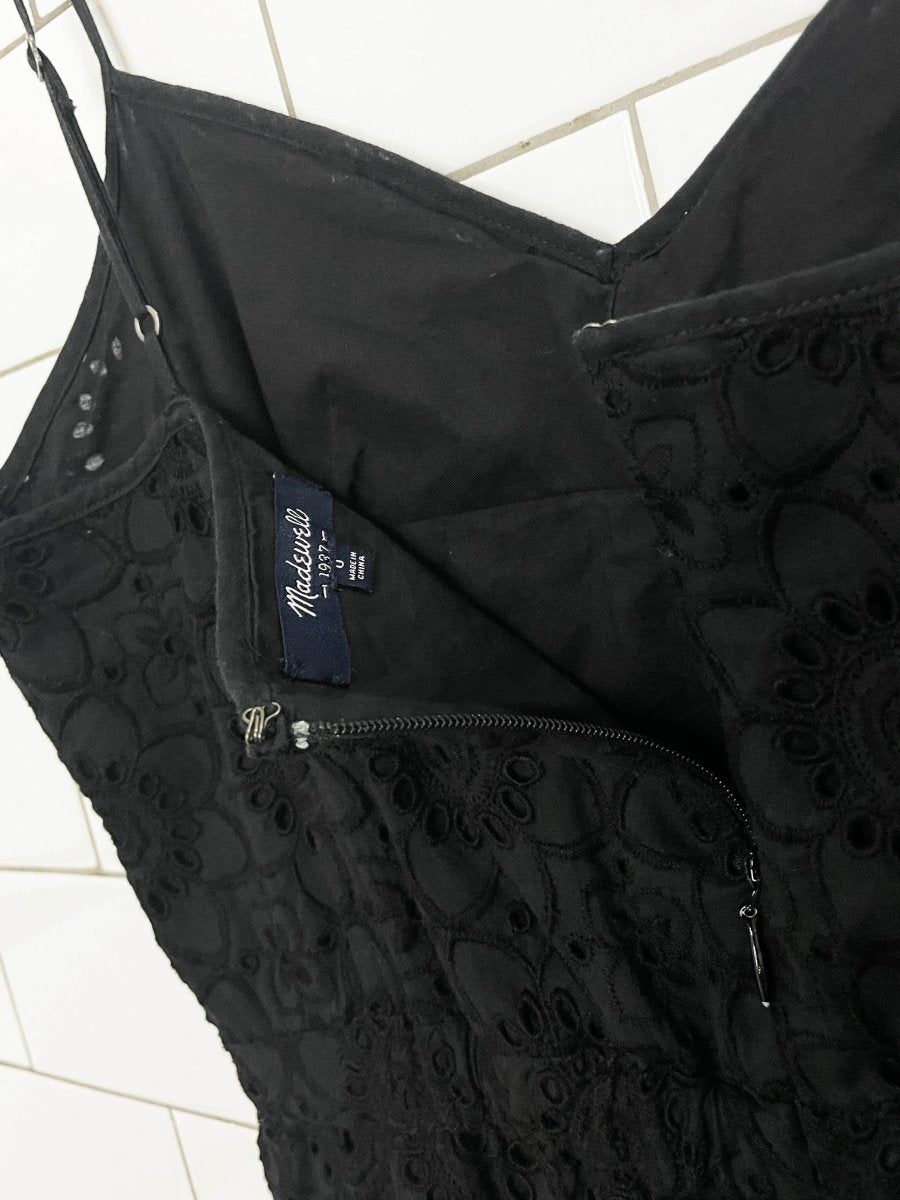 madewell cotton eyelet embroidery mini dress - good market thrift store