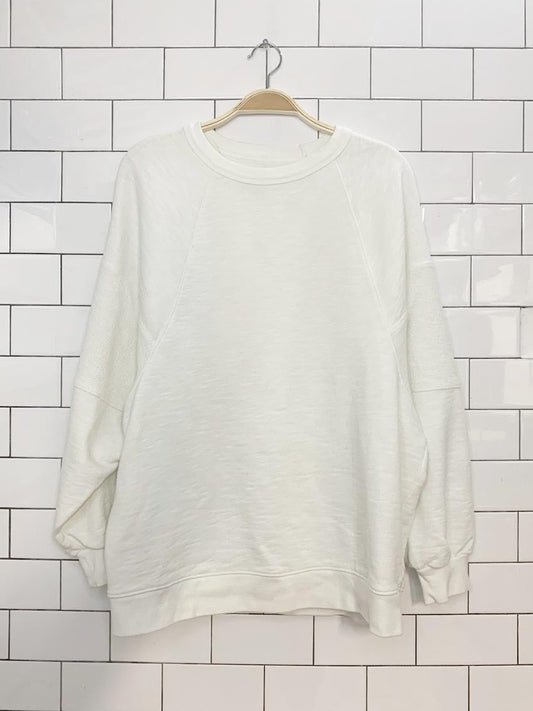 madewell MWL oversized two - tone sweatshirt - good market thrift store